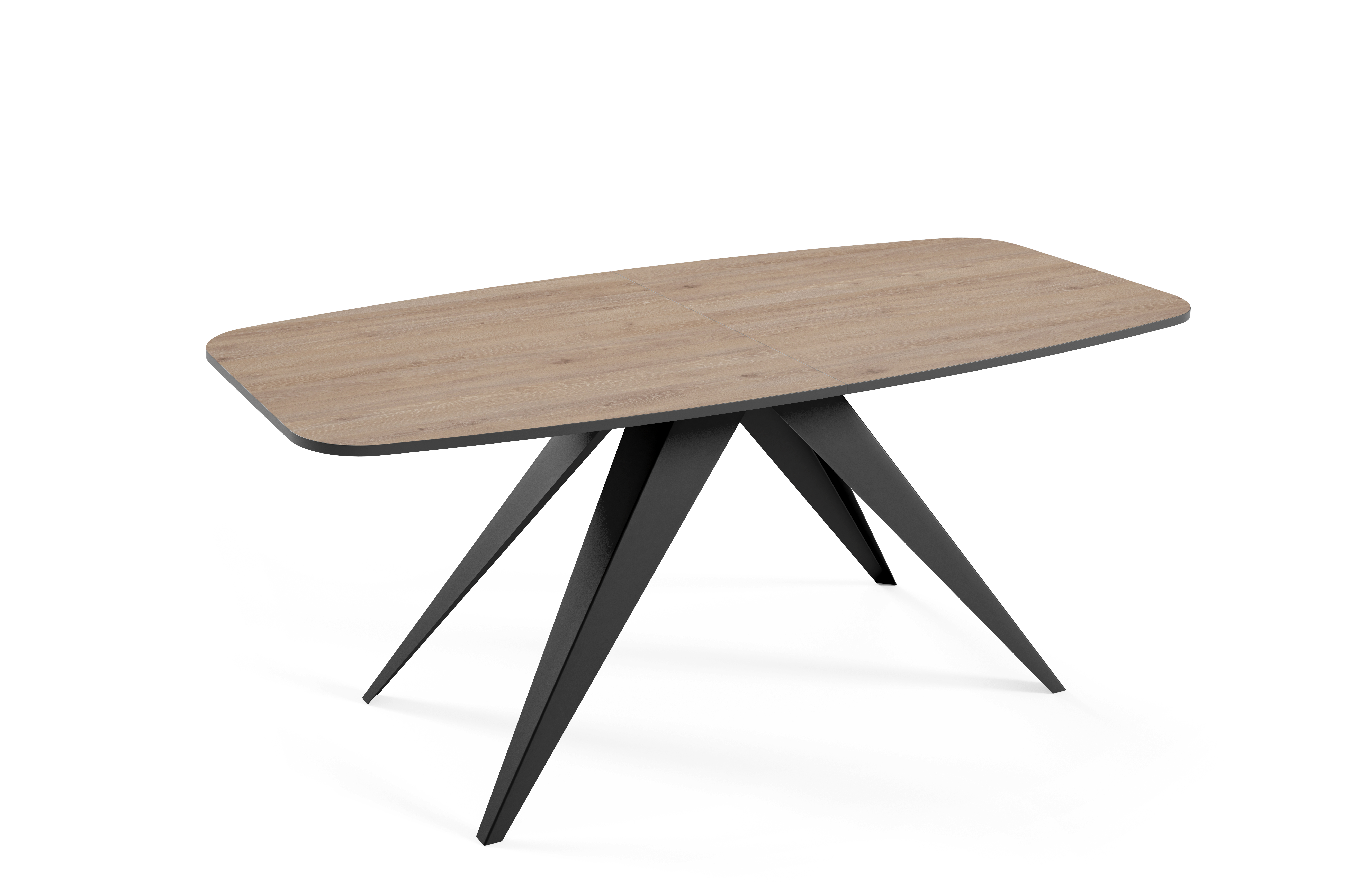 Stół Aurora 160 cm Truffle Brown Davos Oak widok z boku